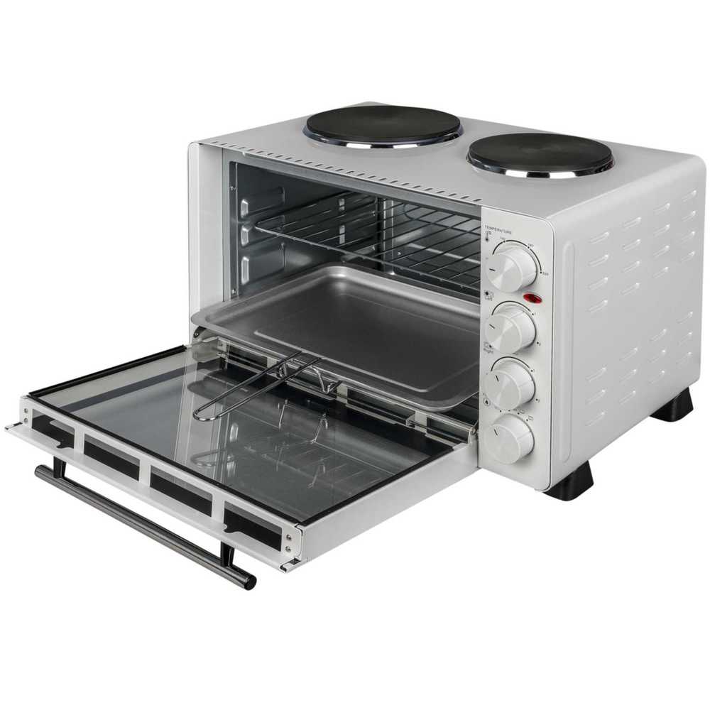 Igenix Mini Oven with Double Hotplates 30 Litre Go Shop Direct