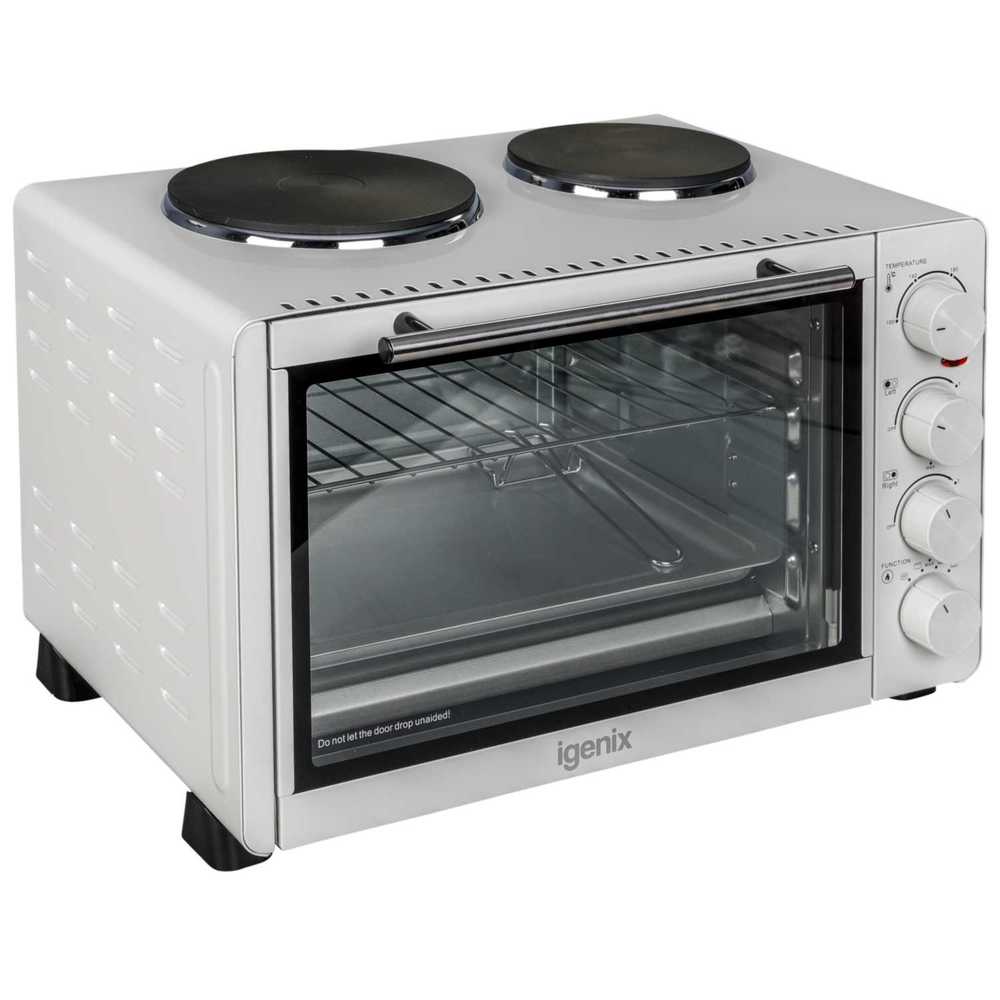 Igenix Mini Oven with Double Hotplates 30 Litre Go Shop Direct