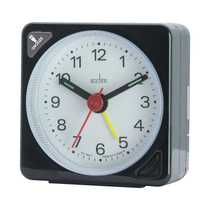 Acctim Ingot Mini Travel Alarm Clock, Black