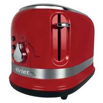 Ariete Moderna 2 Slice Toaster, Defrost, Heating & Cooking Function, Red, Stainless Steel