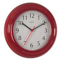 Acctim Wycombe Wall Clock, Red