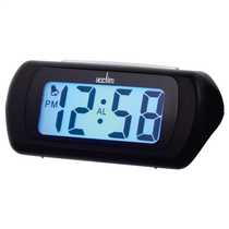 Acctim Auric Alarm Clock, Black