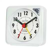 Acctim Ingot Alarm Clock, White