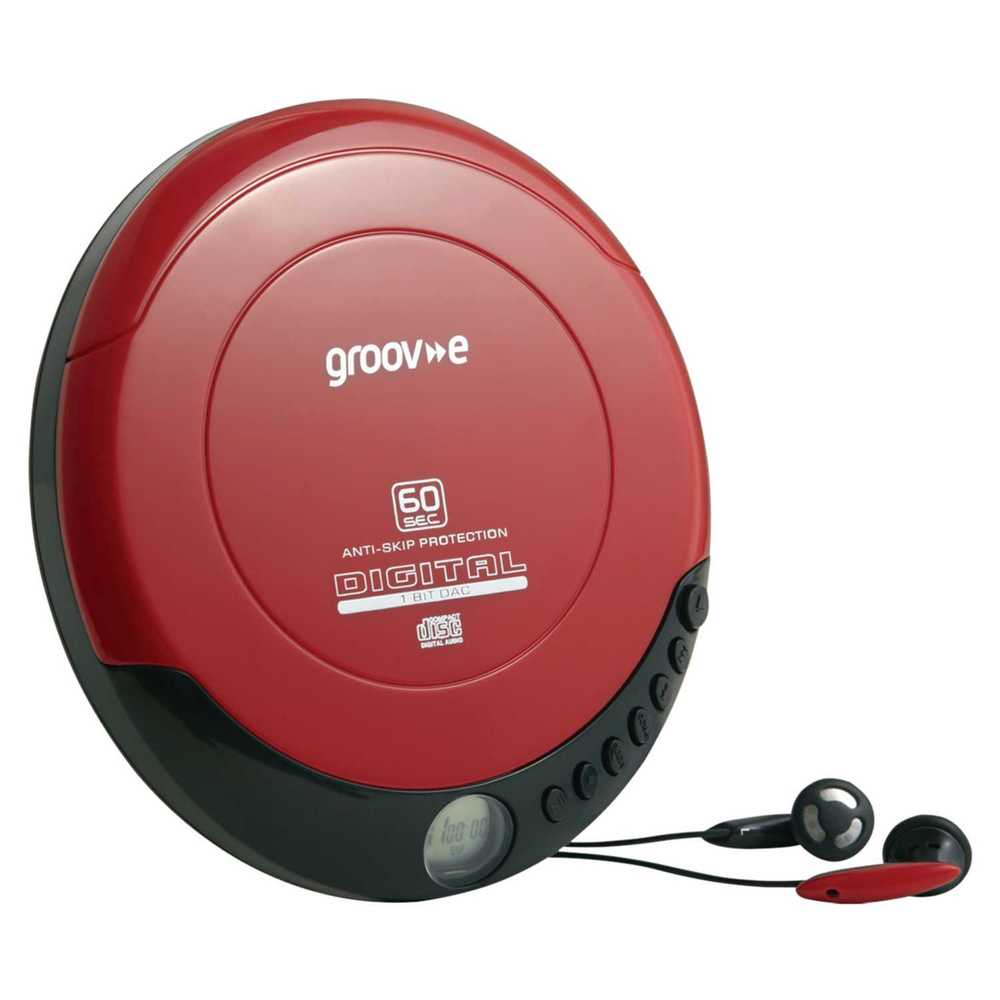Groove Personal CD Player Red Go Shop Direct