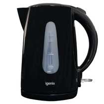 Igenix Jug Kettle, 1.7 Litre, Cordless, 3000w, Black