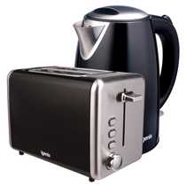 Igenix Jug Kettle and 2 Slice Toaster, Black